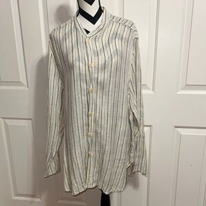 Flax Striped Long Sleeve Tunic Top